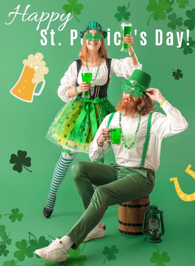 Funtery 14 Pcs Women St. Patrick's Costume St Patricks Day Accessories Female Irish Leprechaun Costumes for St Patrick Decor - Image 4